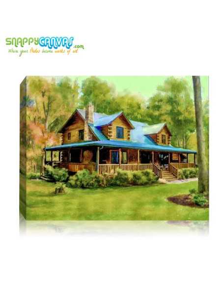 A home to remember completed from a photo in painterly technique
