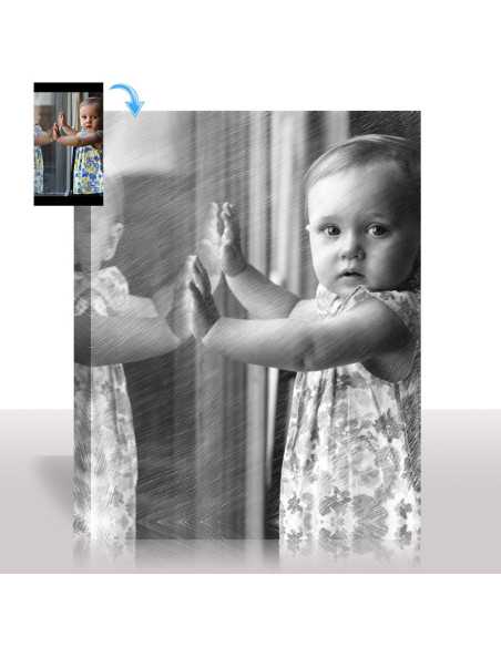 sample of artistic portrait made from our customer's snap