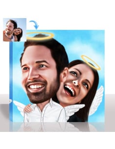 Valentine's Caricature on Canvas Made with love from- Snappy Canvas 2