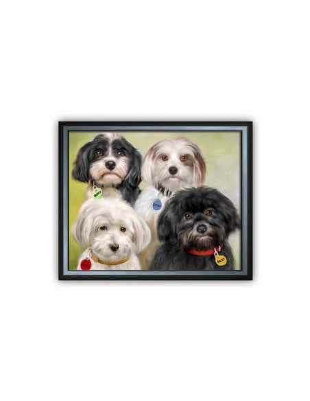 Two Dogs Oil Portrait: “Custom oil painting of two dogs, based on a photograph.”
