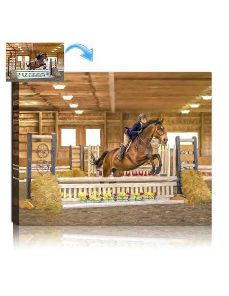 horse painting on canvas