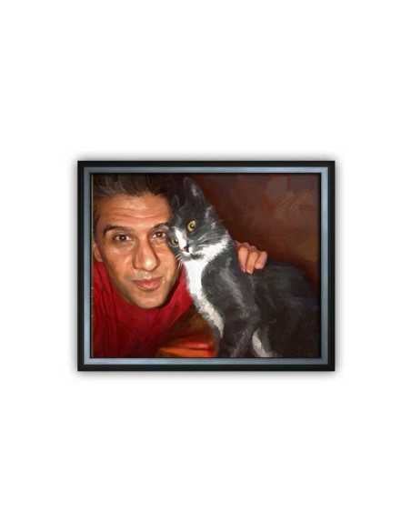 cat portrait painting