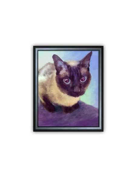 pet himalayan cat remembered forever through portrait art .