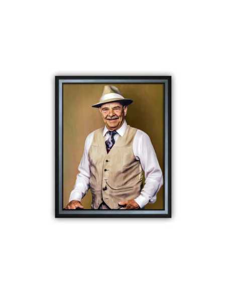 Distinguished Business Portrait Painting from Photo - By Snappy Canvas