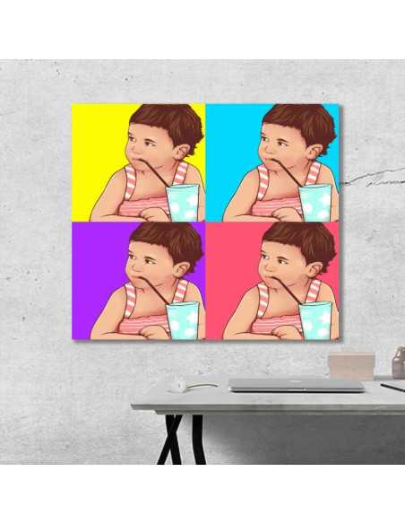 custom pop art portrait of a child