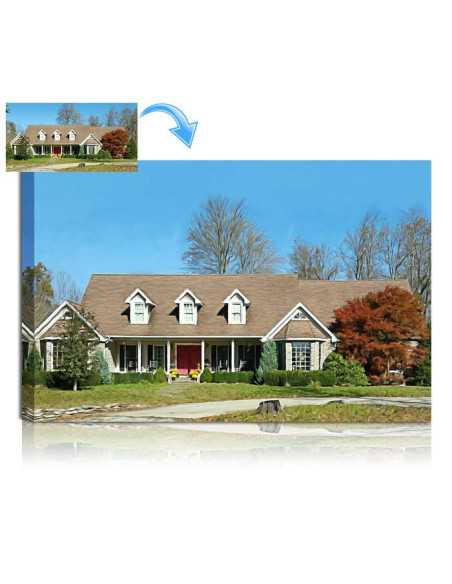 Memories of home preserved in this canvas artwork created from a photograph