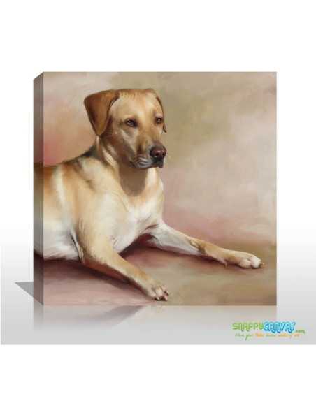 beautiful oil painting from dog image