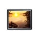 Rays of the setting sun highlight the scenic view of this scenic oil painting canvas.