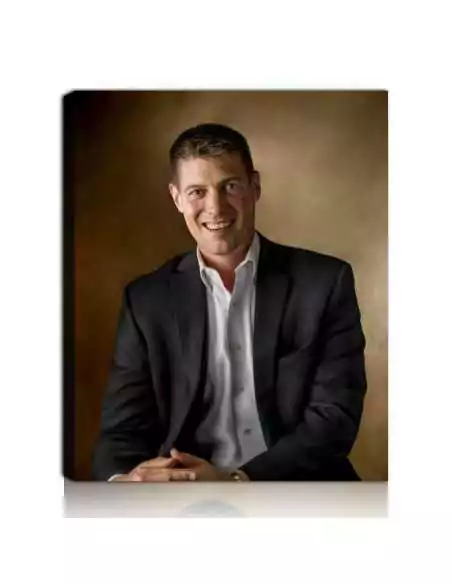 Professional business portrait painting of a man in suit