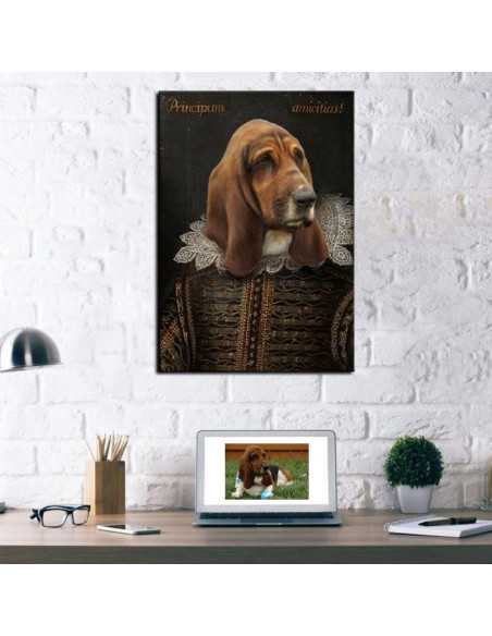 Shakespearean Pet Painting from dog photo