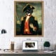 Admiral Pet cat Portrait on wall