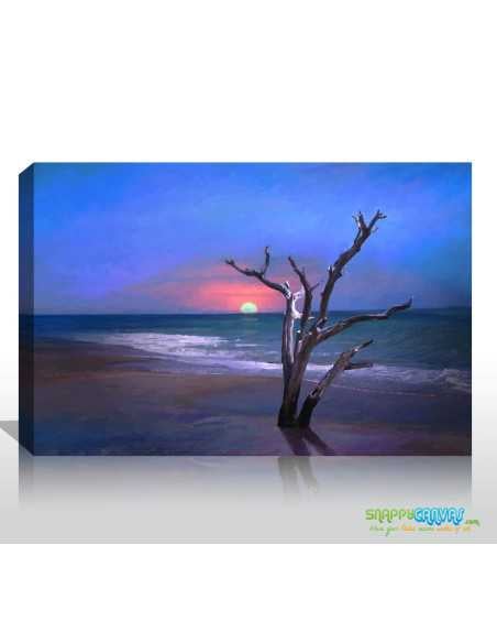 A serene scene with an isolated tree artistically created from a photo by artist