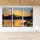 photo painting triptych at dusk
