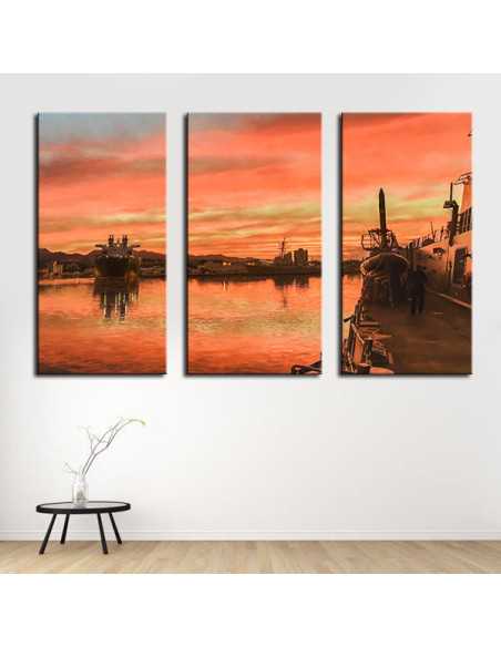 photograph to painted triptych