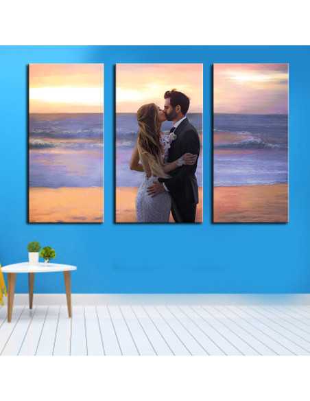 wedding triptych painting from picture