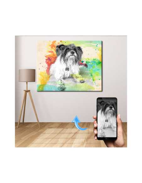 Color Splash Dog Portrait