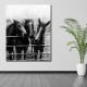 A gregarious and handsome group of equines stun in this large sketch art from picture.