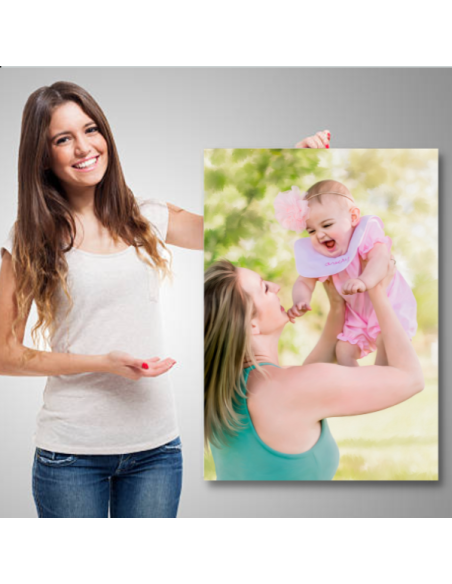 Oil Portrait from a photo of a lady holding her child