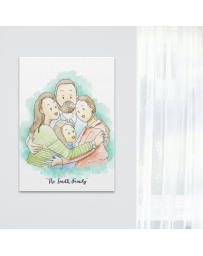Personalized Watercolor Family Painting