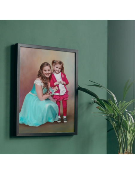 Christmas Photo to Oil Portrait on Canvas