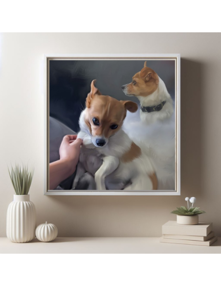 Oil Portrait from Dog Photo