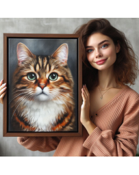 Oil Portrait from Cat Photo