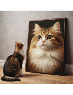 Oil Portrait from Cat Photo