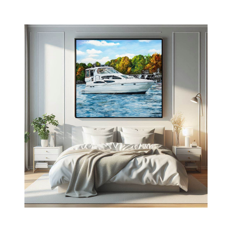 Boat Portrait Painting from Photo