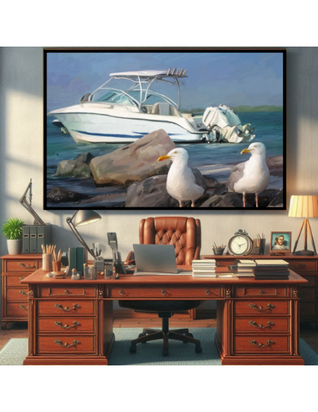 Boat Portrait Painting from Photo