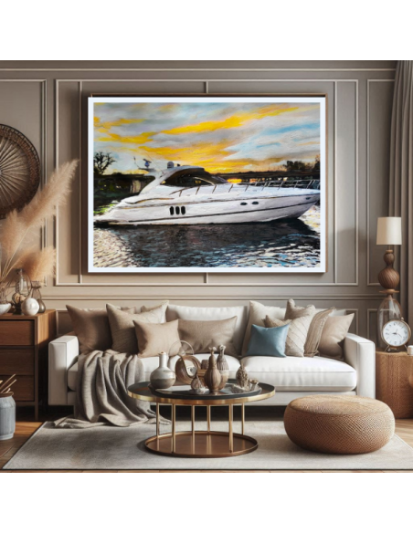 Boat Portrait Painting from Photo