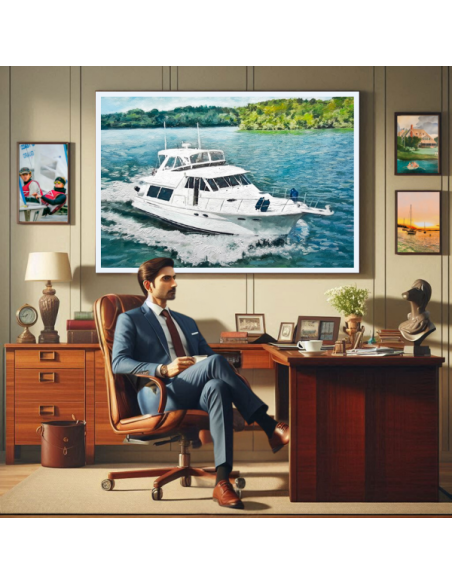 Boat Portrait Painting from Photo