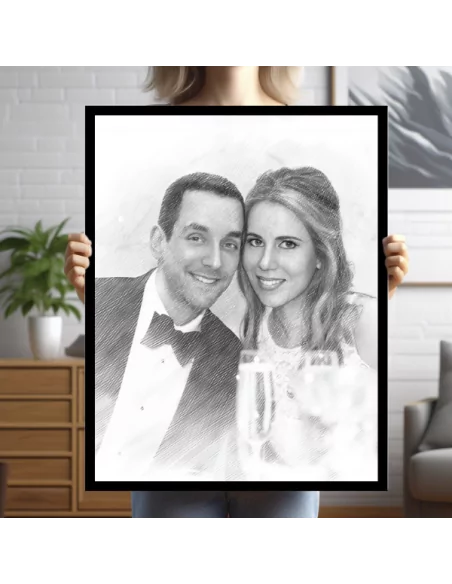 Wedding Pencil Portrait