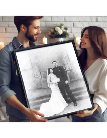 Wedding Pencil Portrait