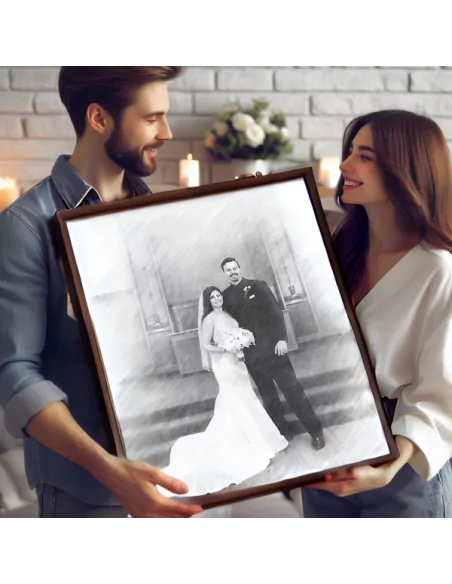 Wedding Pencil Portrait
