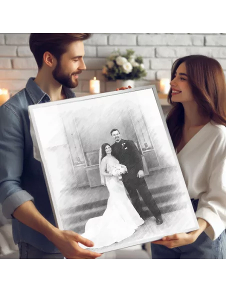 Wedding Pencil Portrait