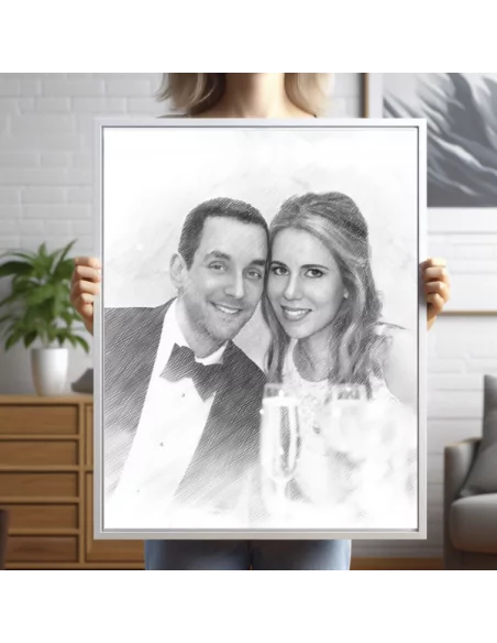 Wedding Pencil Portrait