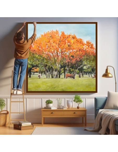 Scenic Photo Oil Painting made from an picture of a castle