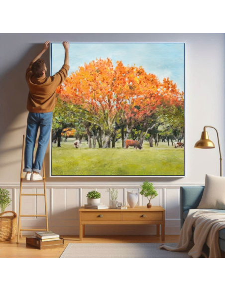 Scenic Photo Oil Painting made from an picture of a castle