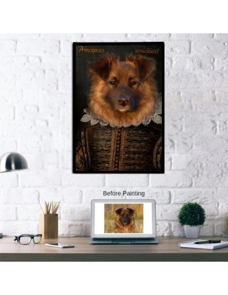 Shakespearean Pet Pooch Painting