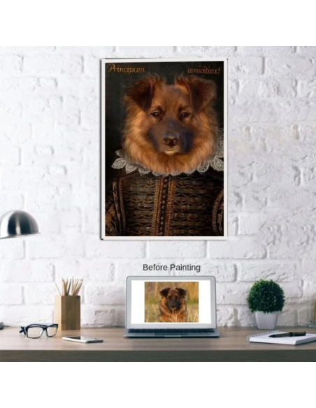 Shakespearean Pet Pooch Painting