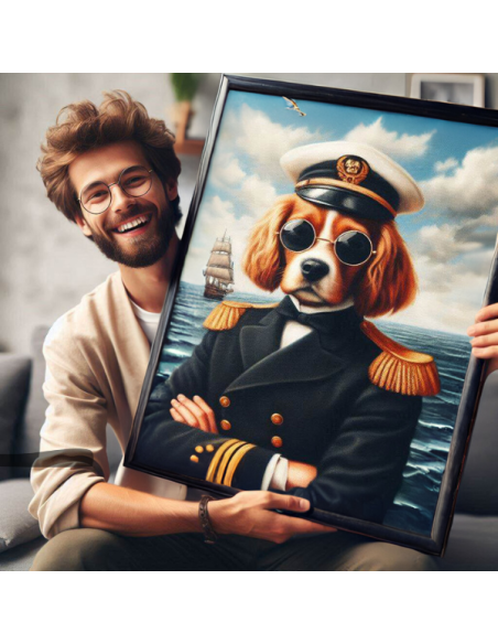 Admiral Pet Cat Painting