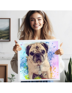 Color Splash Dog Portrait
