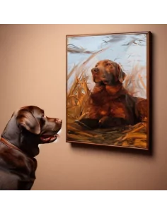 Painterly dog portrait on canvas 2