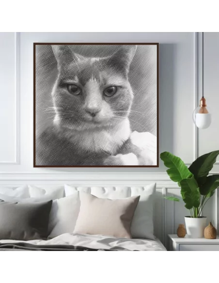 Cat Portrait Sketch from a Picture