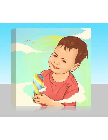 Modern Pop Art portrait of child