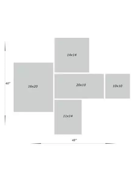 5 PANEL CANVAS CLUSTER