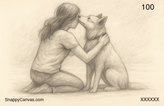 Dog lover Portait Gift Card